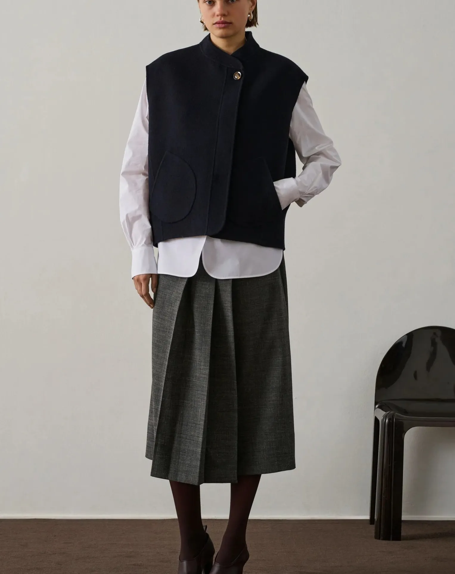 Adeline Wool Sleeveless Jacket