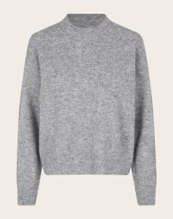 Anour round-neck sweater in wool and alpaca