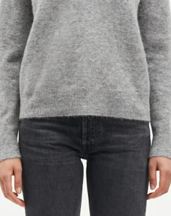 Anour round-neck sweater in wool and alpaca