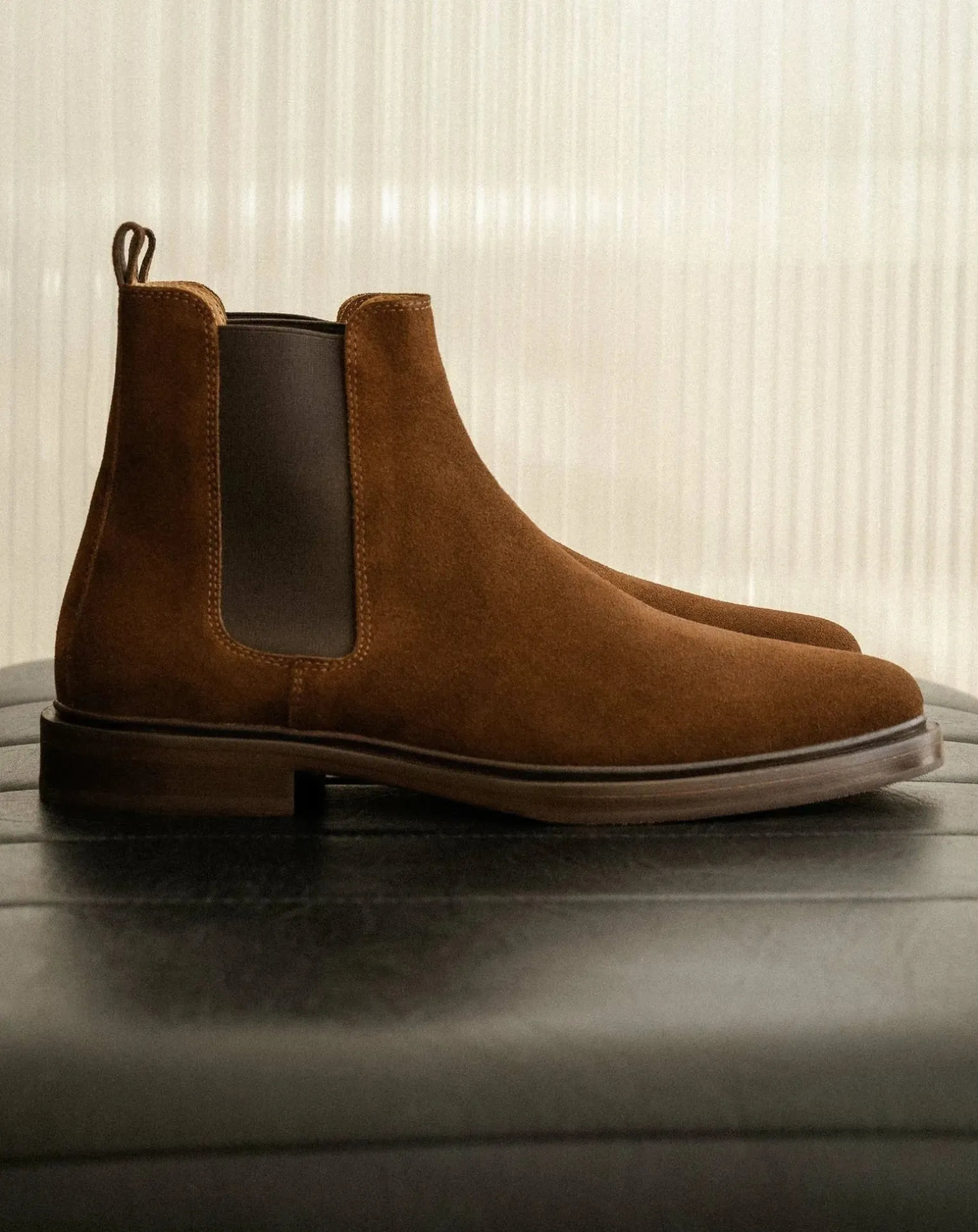 Boots Elastic Leather Suede