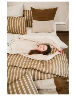 Canal Stripe Linen Pillowcase