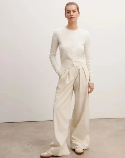 Cashmere Buttoned Sleeve Cardigan