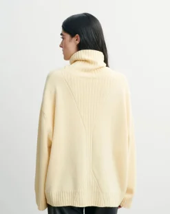 Cashmere Rib Oversize Roll Neck Sweater