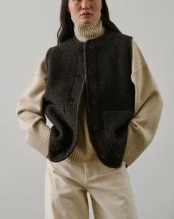 Chicago Virgin Wool Sleeveless Jacket