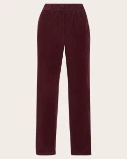 Corduroy Elasticated Straight-leg Pants
