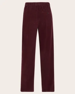 Corduroy Elasticated Straight-leg Pants