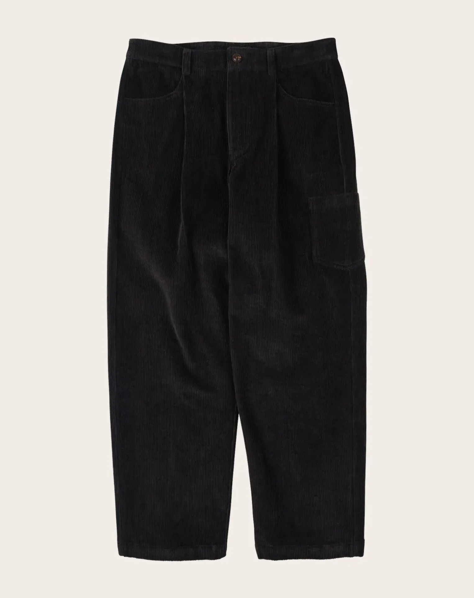 Corduroy Wide One Tuck Cotton Pants