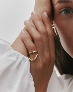Gold-plated Echo ring
