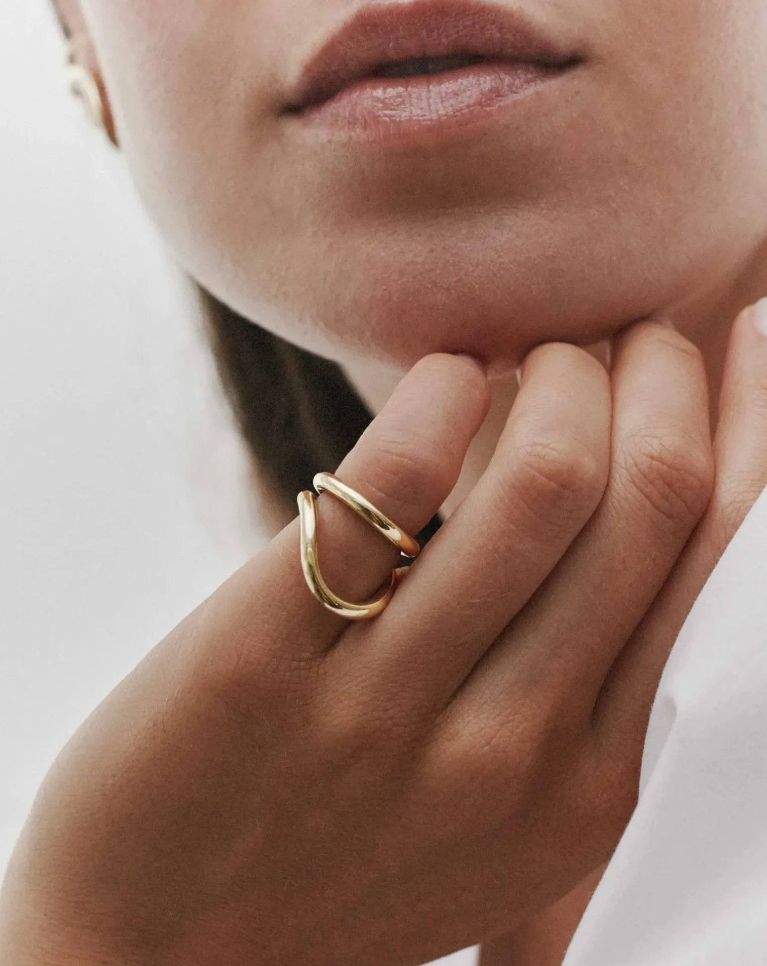 Gold-plated Echo ring