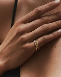 Gold-plated Shell ring