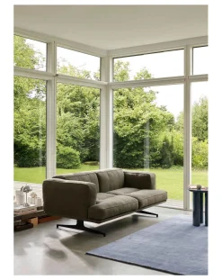 Inland AV22 2-Seater Sofa, Black Base