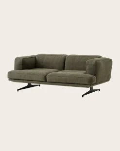 Inland AV22 2-Seater Sofa, Black Base