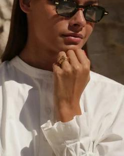 L'Intégrale gold-plated ring