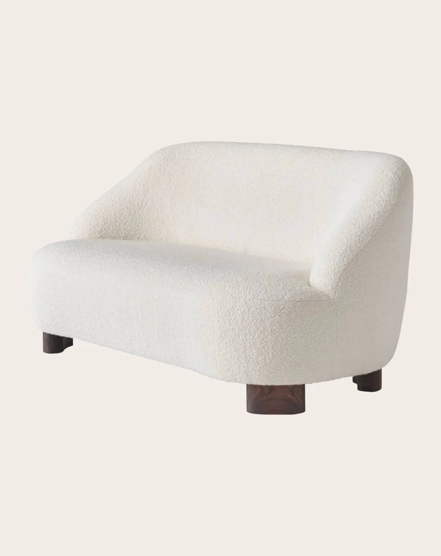 Margas LC3 2-Seater Sofa - Walnut Wood Legs