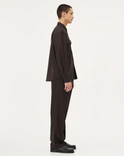 Mars Brown Wool Overshirt