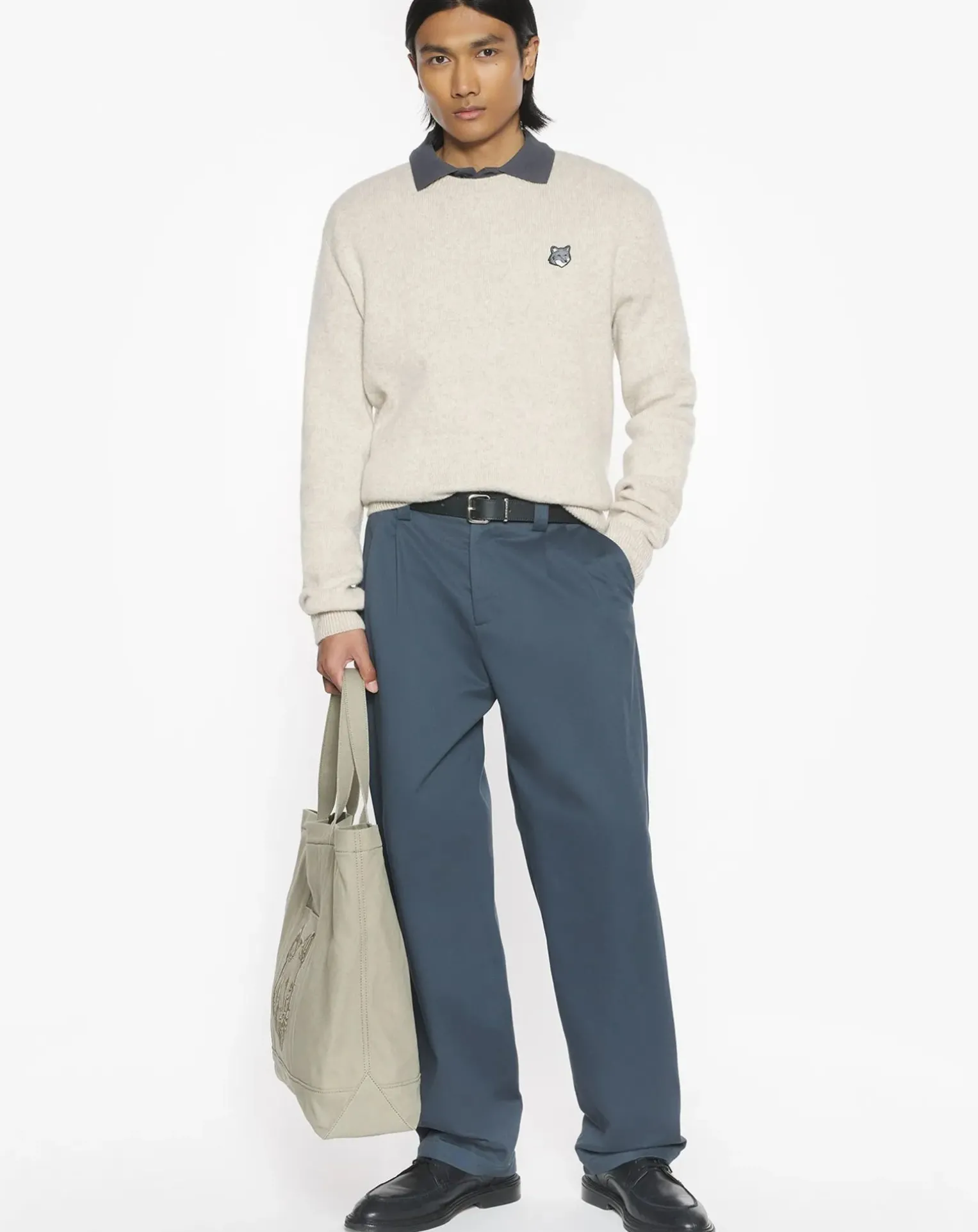 Milano Lambswool Fox Head Sweater