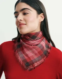 Mini Carré Tartan Cashmere Scarf