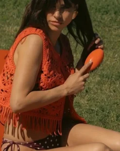 Orange Seventies hairbrush N°03