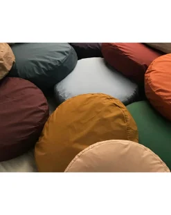 Organic Cotton Percale Round Cushion