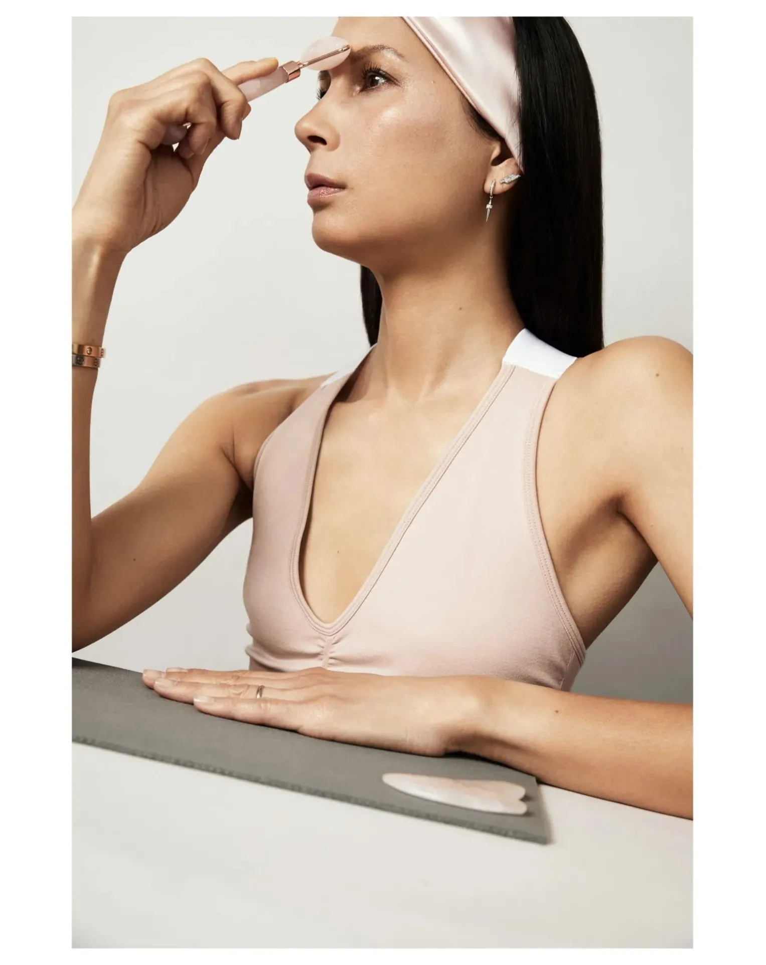 Pink Quartz Facial Gua Sha