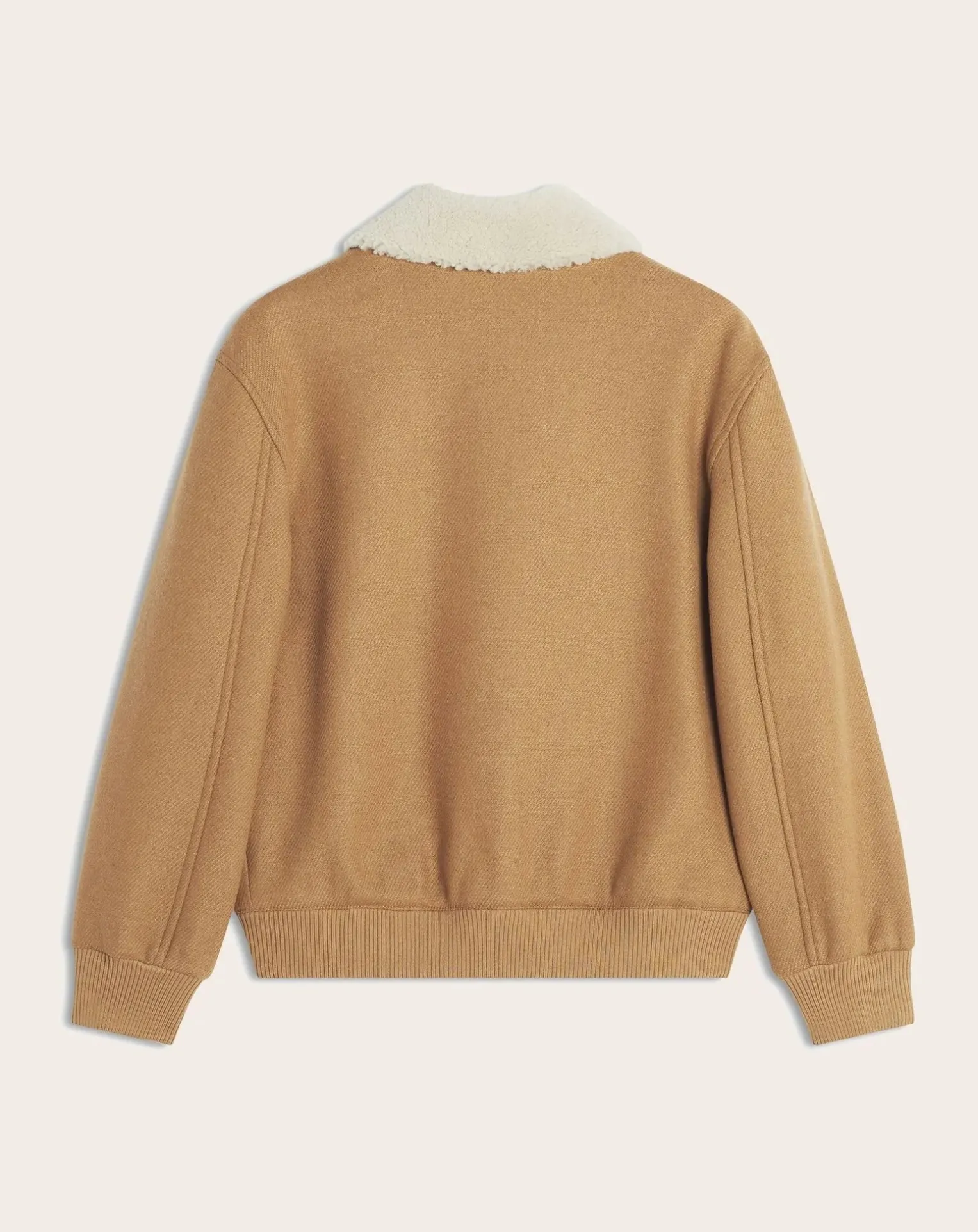 Recycled Wool Sheepskin Collar Jacket