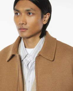 Recycled Wool Sheepskin Collar Jacket