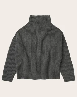 Rib Lamb Wool Sweater - Women's Collection