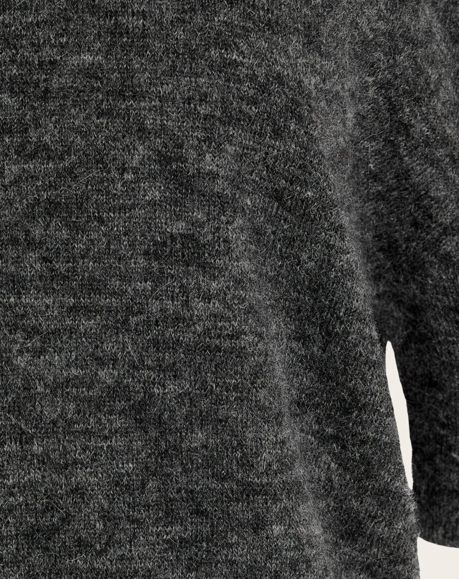 Short-sleeved alpaca sweater