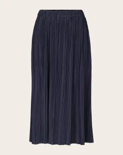 Uma pleated long skirt in jersey