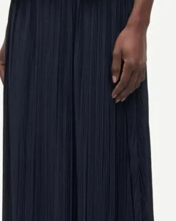 Uma pleated long skirt in jersey