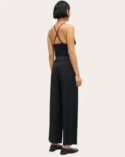 Uma pleated pants in jersey