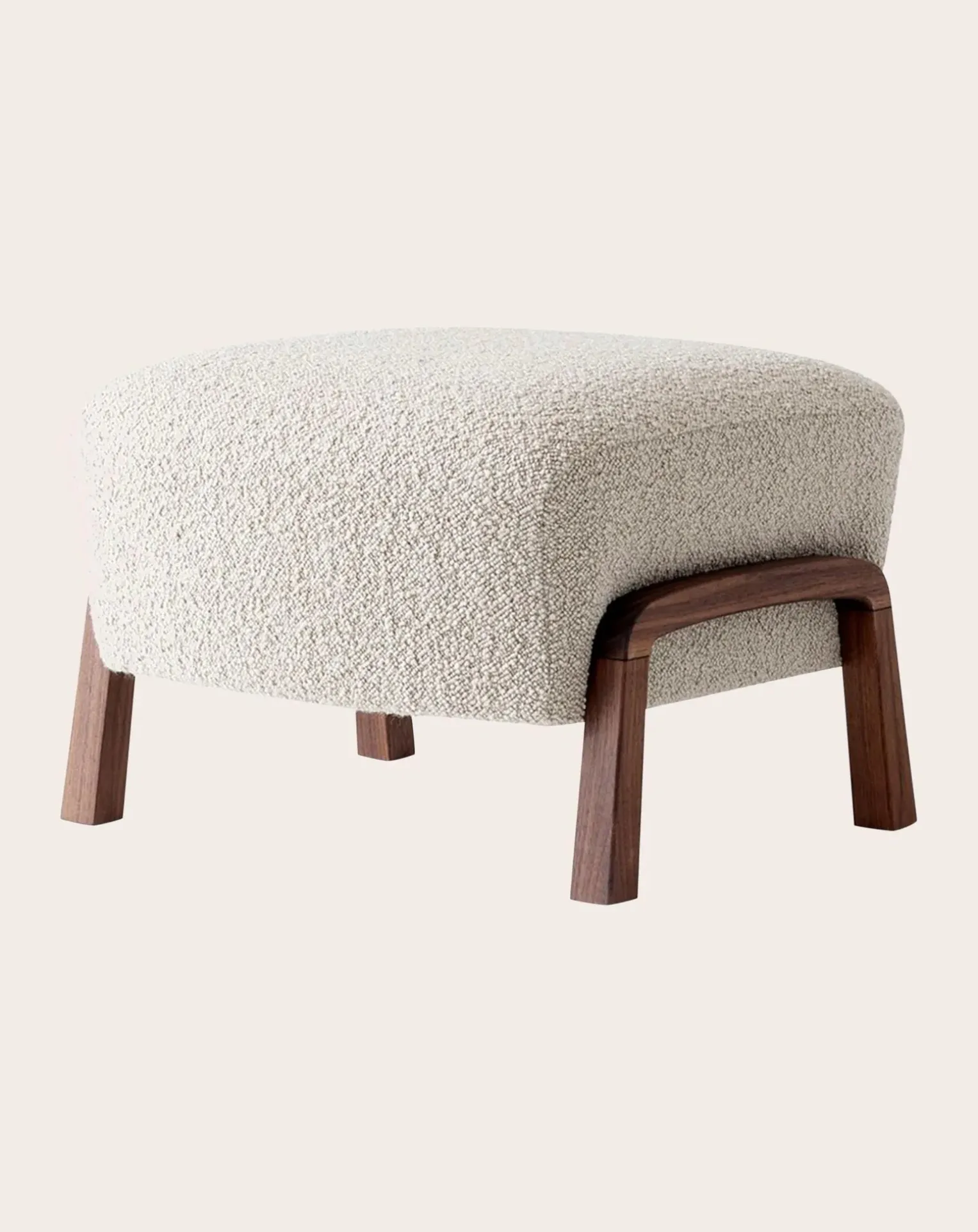 Wulff ATD3 Ottoman - Walnut Wood Legs